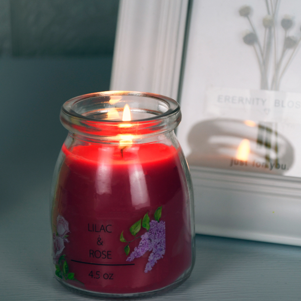 Scented Candles In Square Glass Jar